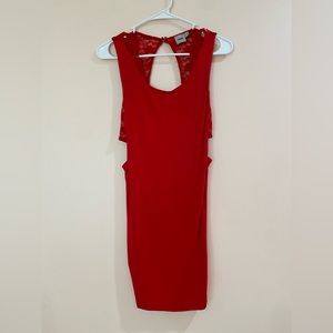 ASOS red mini bodycon dress size 2